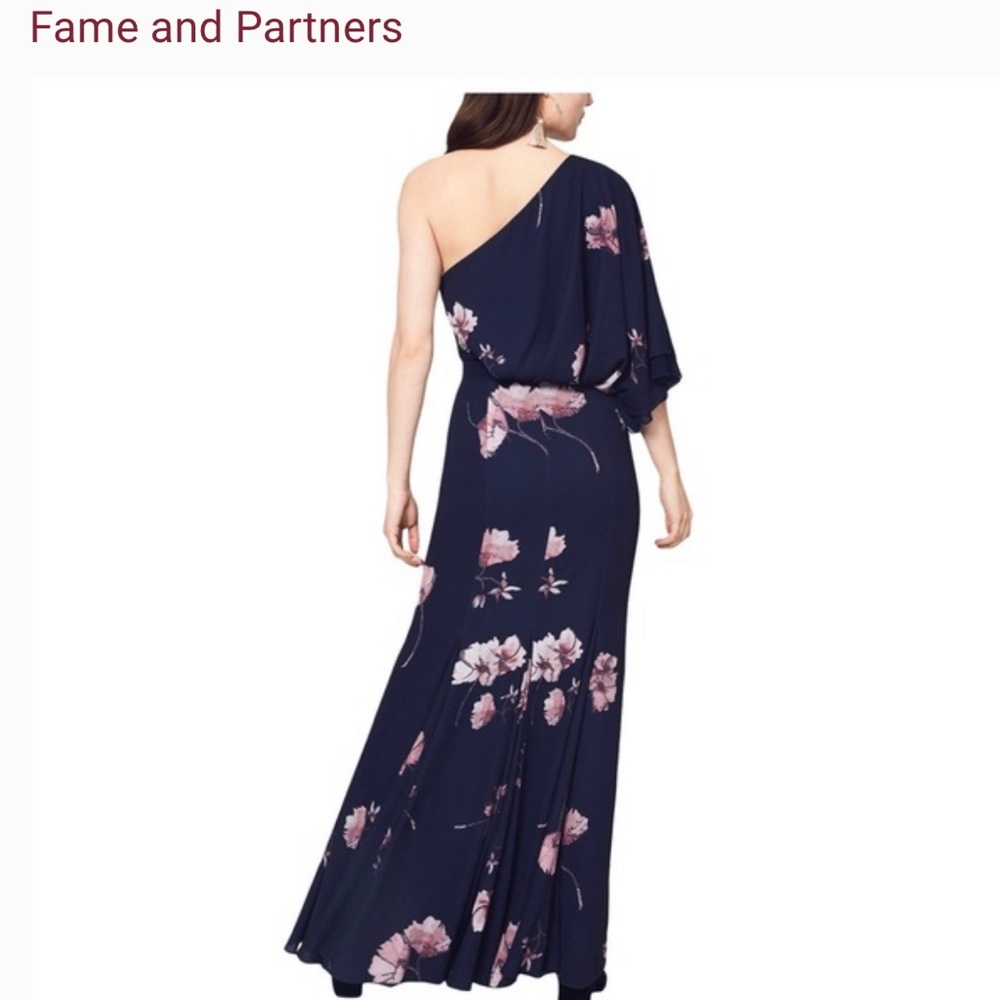 NWT FAME and PARTNERS floral printed one shoulder Dress size 0. - Picture 3 of 10